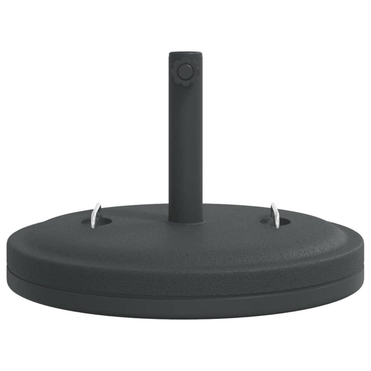 VIDAXL Base de parasol avec poignees pour mats Ø38 / 48 mm 25 kg rond