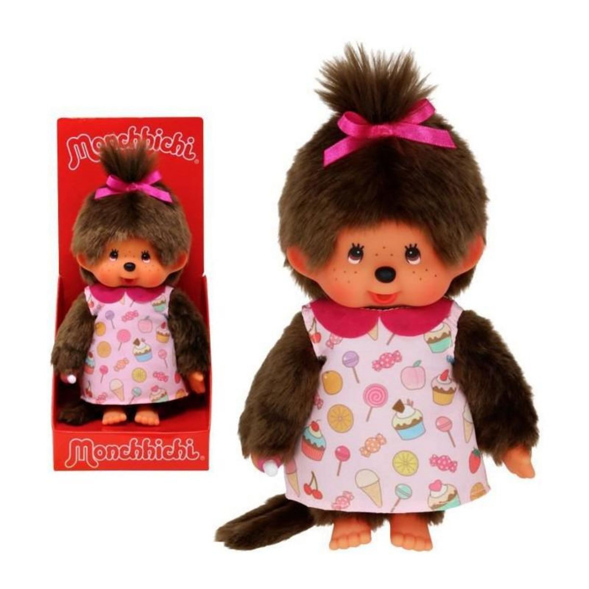 BANDAI Peluche Monchhichi Pop & Candy - 20 cm - BANDAI