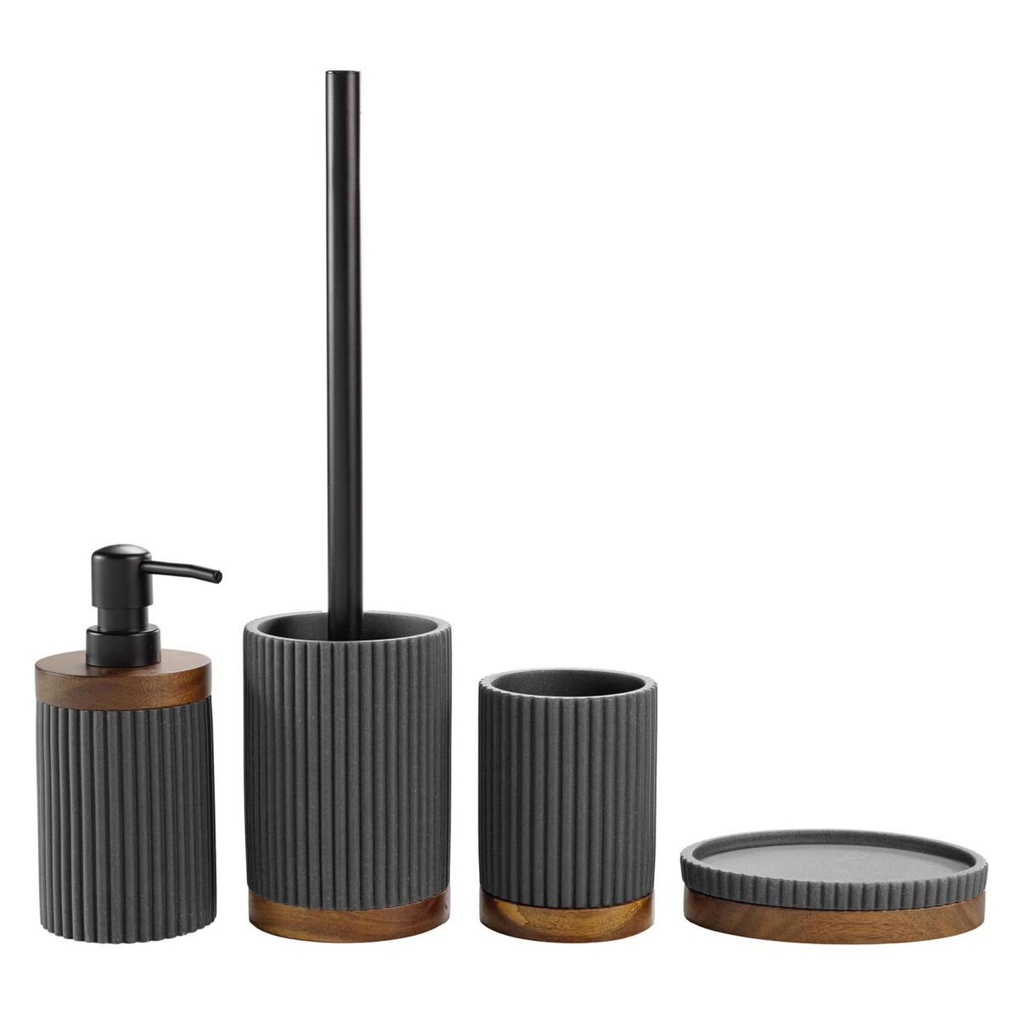 Voir la diapositive 2 : Douceur d'Intérieur Porte savon design  niagara  14cm anthracite
