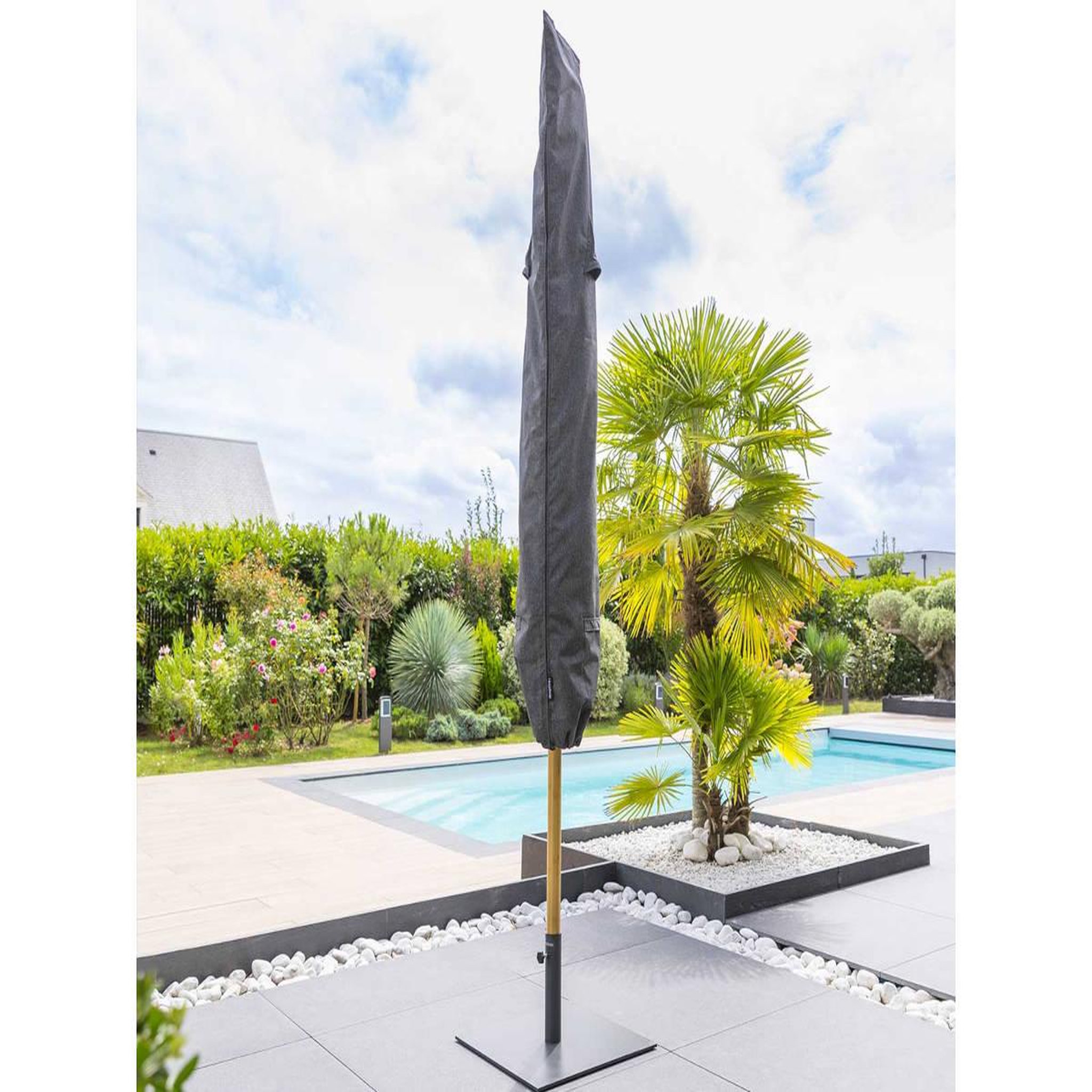Voir la diapositive 2 : HESPERIDE Housse de protection hambo pour parasol droit - hespéride