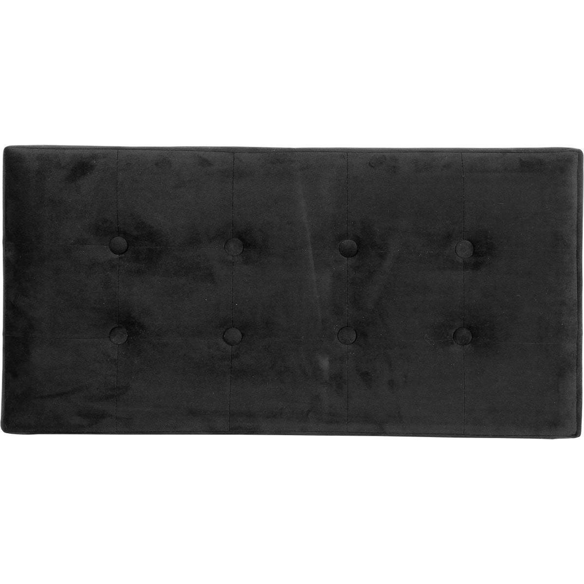 Voir la diapositive 3 : ATMOSPHERA Banquette pliable velours  lysandre  76cm noir