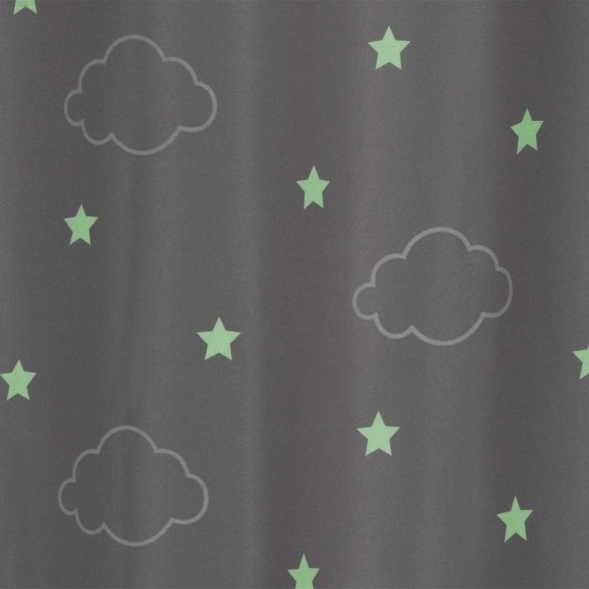 Atmosphera Kids Rideau occultant phosphorescent enfant Nuages - 140 x 250 cm - Blanc