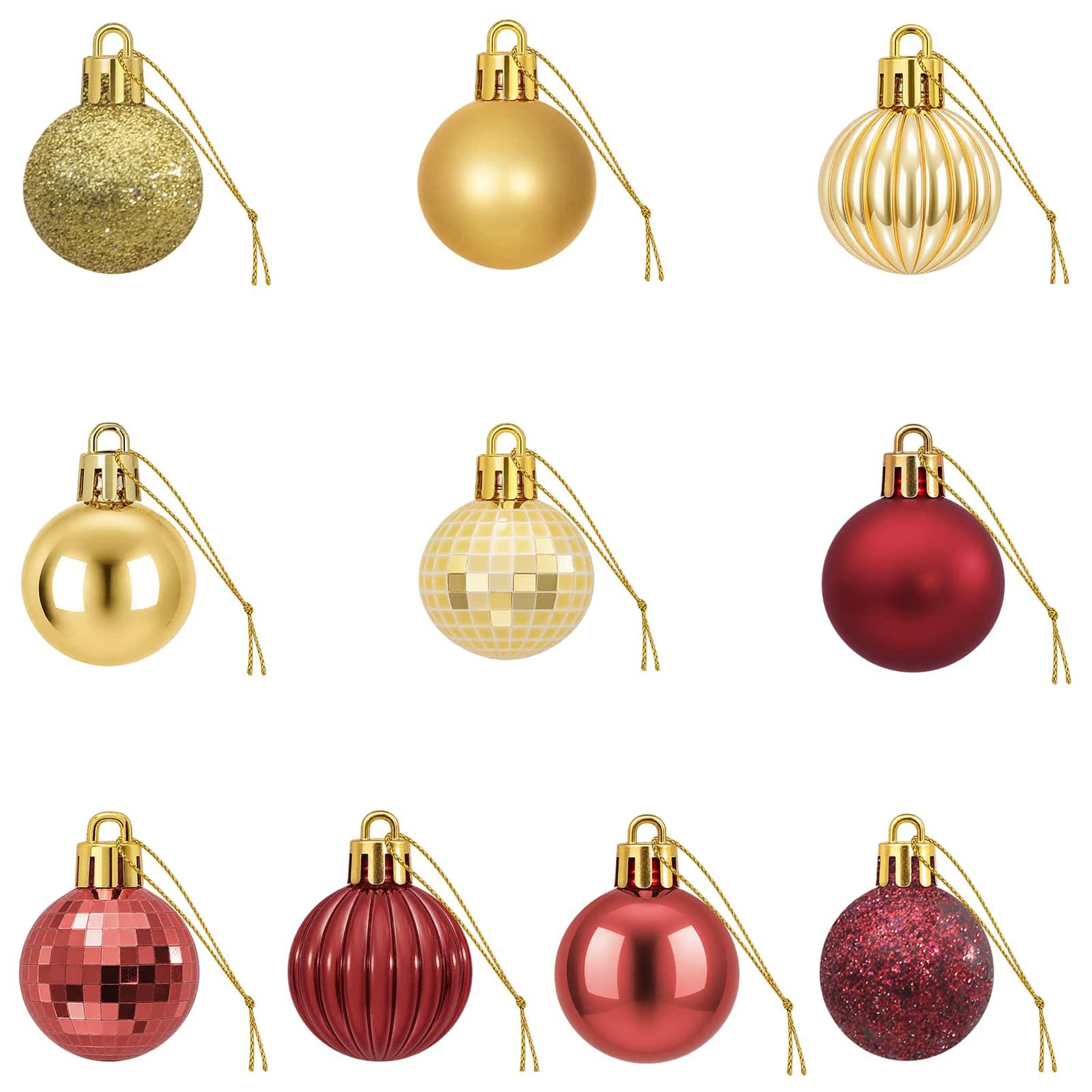 Voir la diapositive 5 : VIDAXL Ensemble de boules de Noël 150 pc Or et rouge bordeaux