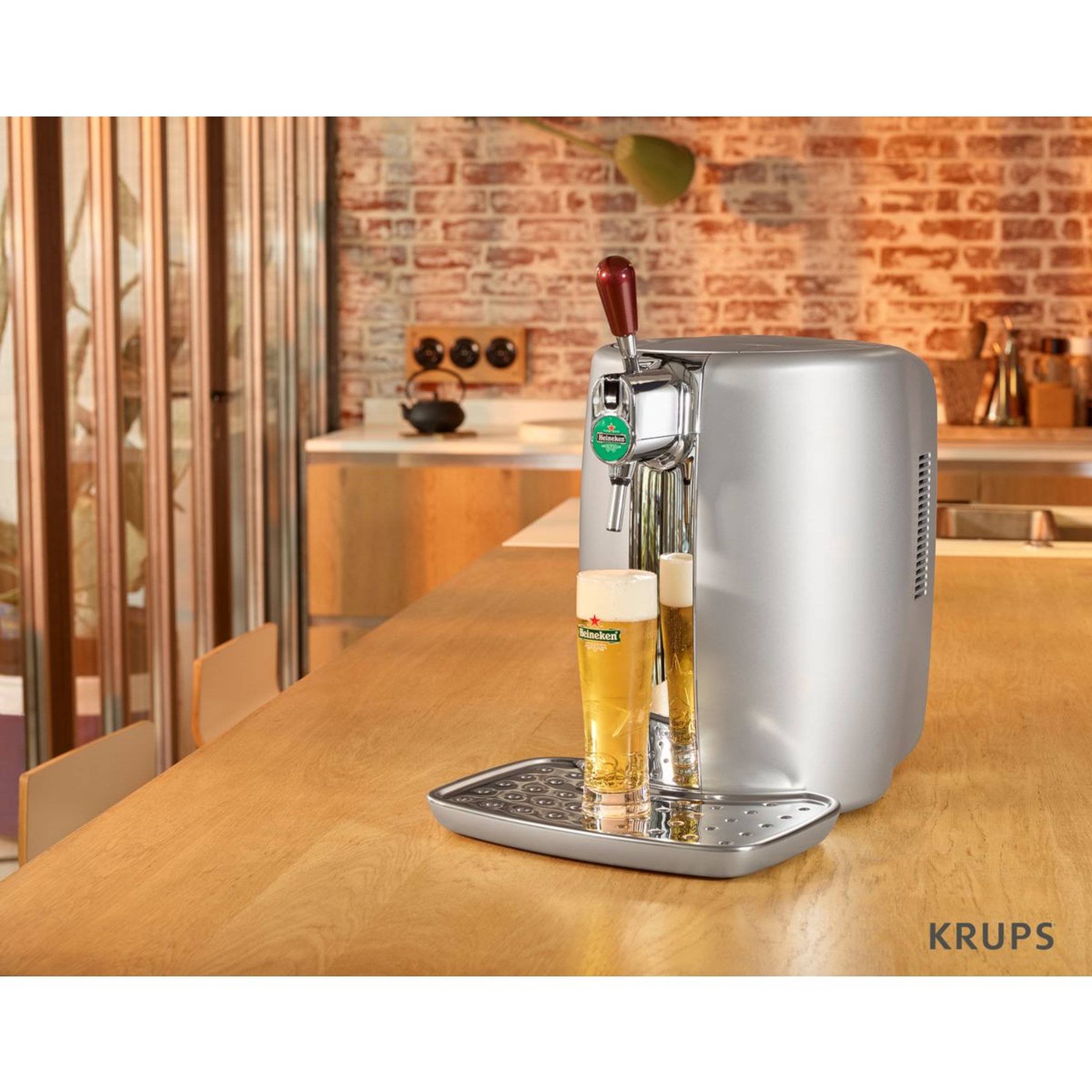 Voir la diapositive 2 : KRUPS Tireuse à bière YY4130FD BEERTENDER SILVER