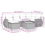 Voir la diapositive 6 : VIDAXL Salon de jardin avec coussins 7 pcs gris resine tressee