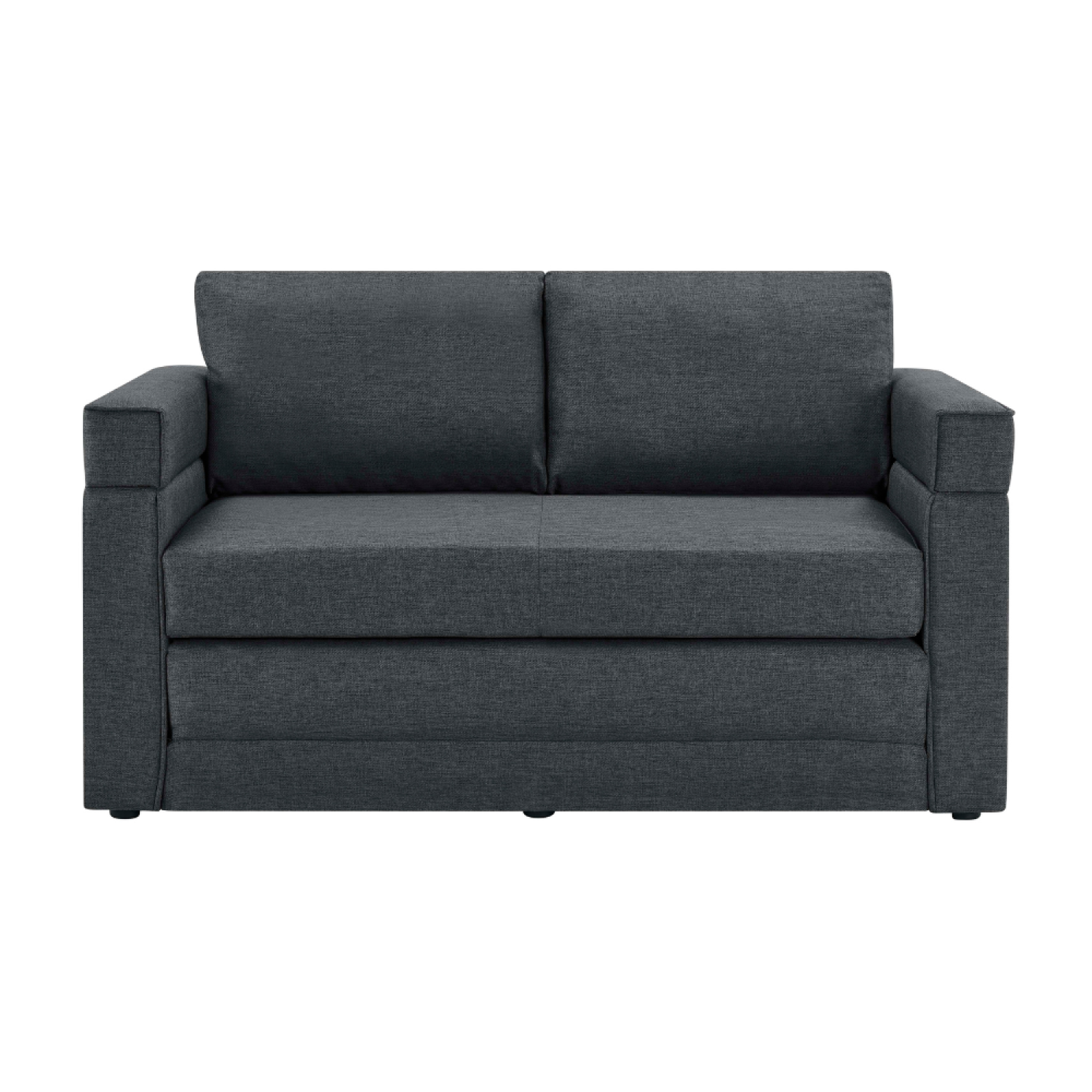 Voir la diapositive 1 : CONCEPT USINE Canapé convertible 2 places en tissu gris foncé edimbourg