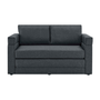 Voir la diapositive 1 : CONCEPT USINE Canapé convertible 2 places en tissu gris foncé EDIMBOURG