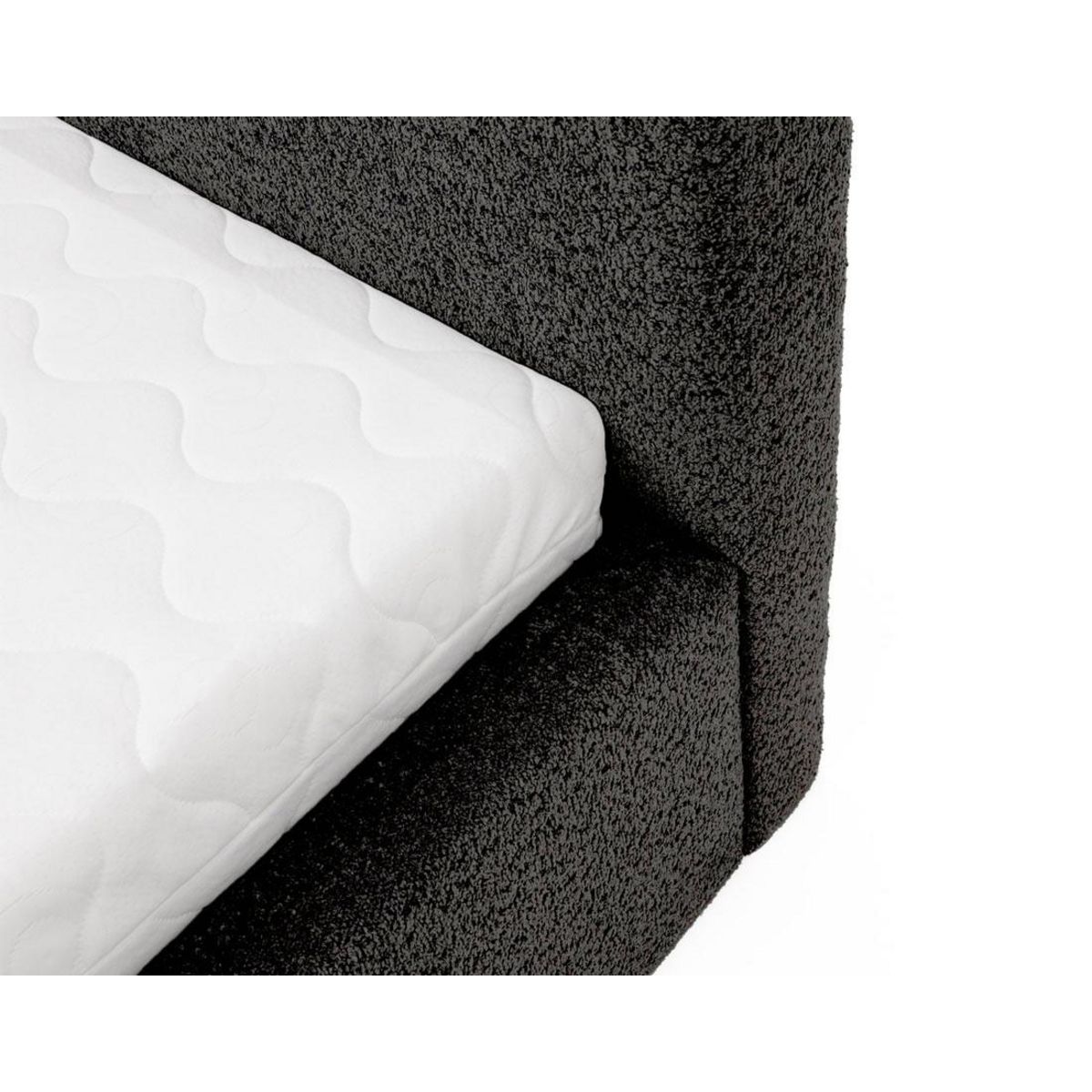 BEST MOBILIER Orane - lit coffre - 140x200 cm - en tissu bouclette