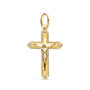 Voir la diapositive 1 : L'ATELIER D'AZUR Pendentif  - Médaille Christ sur la Croix Or 18 Carats 750 Jaune - Chaines Offertes