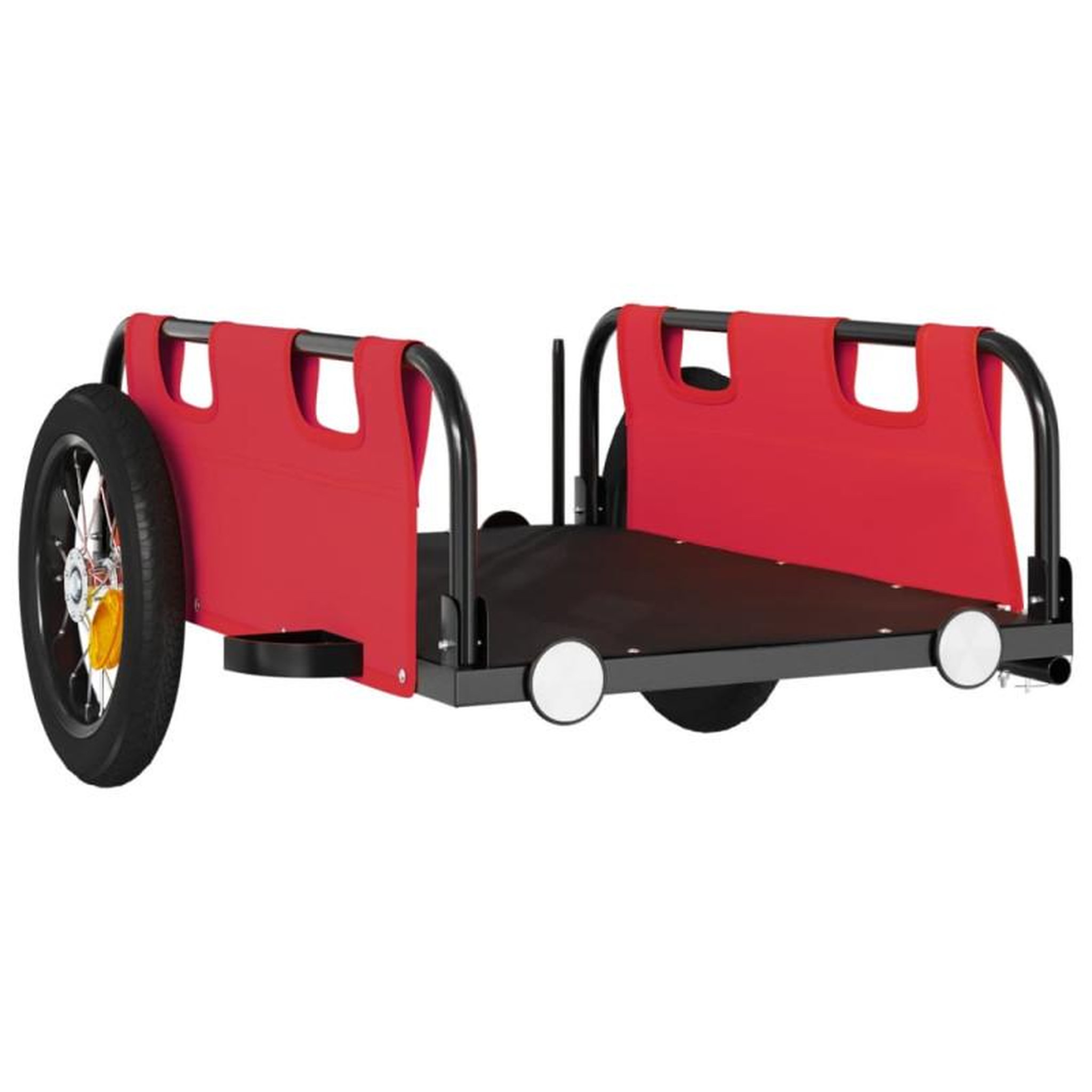 Voir la diapositive 4 : VIDAXL Remorque de vélo rouge tissu oxford et fer