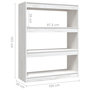 Voir la diapositive 6 : VIDAXL Bibliotheque/Separateur de piece Blanc 100x30x103 cm Pin massif
