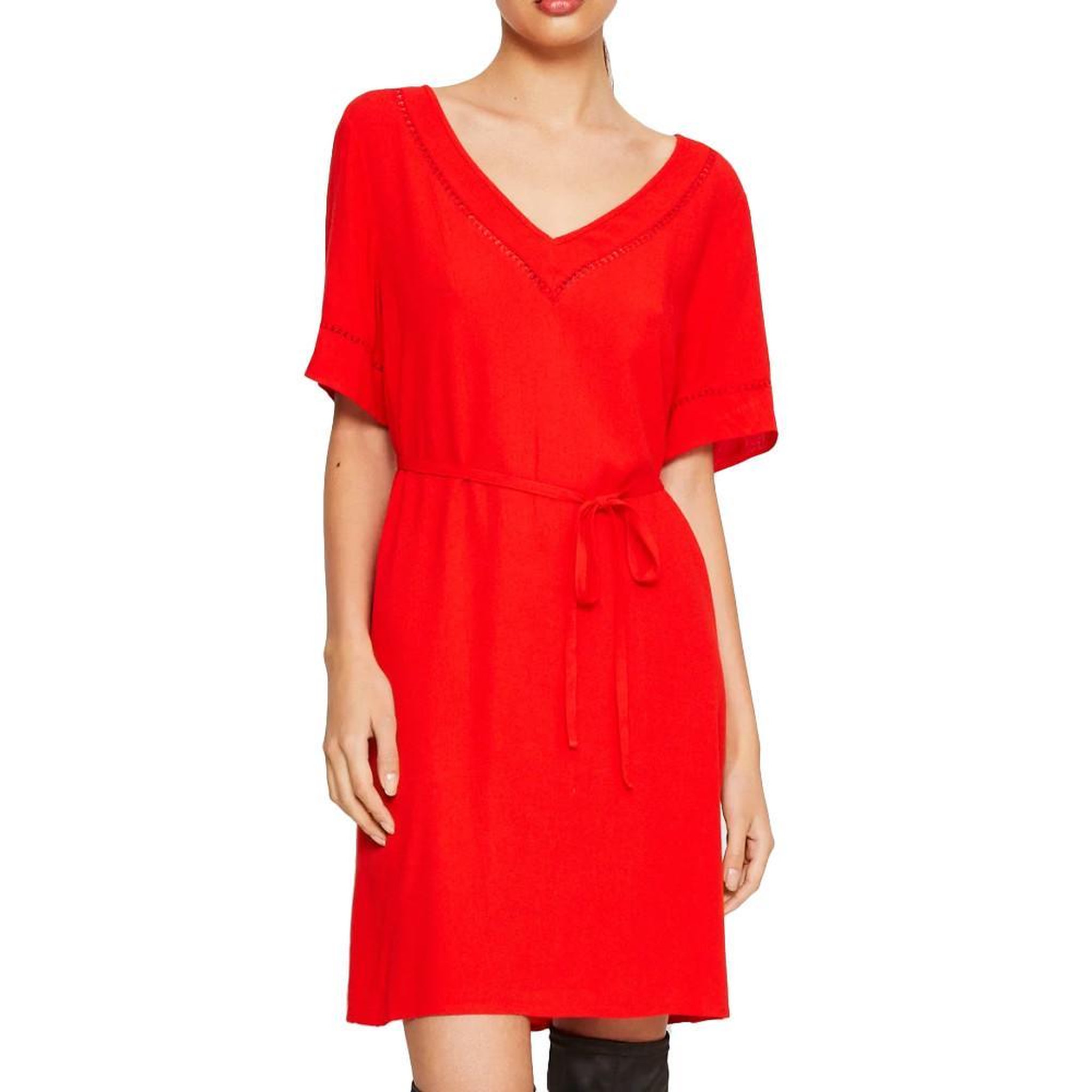 Vila Robe  Femme Vila Detail. Coloris disponibles : Rouge