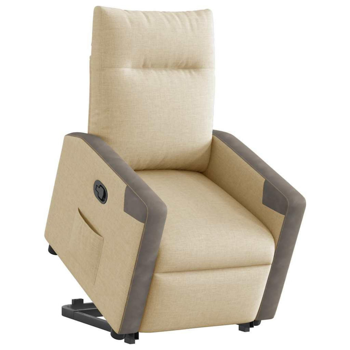 VIDAXL Fauteuil inclinable Creme Tissu