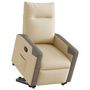 Voir la diapositive 2 : VIDAXL Fauteuil inclinable Creme Tissu
