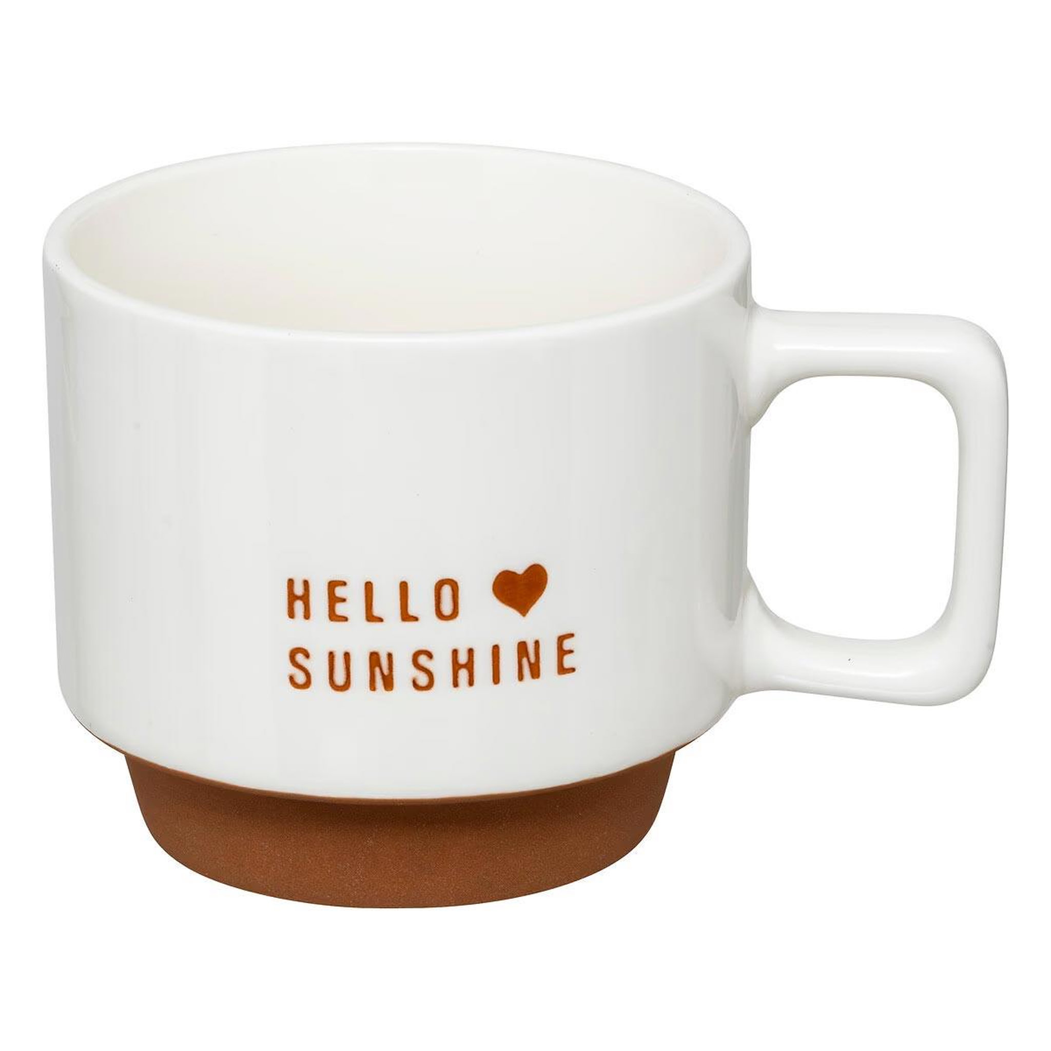Voir la diapositive 2 : SECRET DE GOURMET Lot de 4 mugs sur rack  hello  30cl blanc