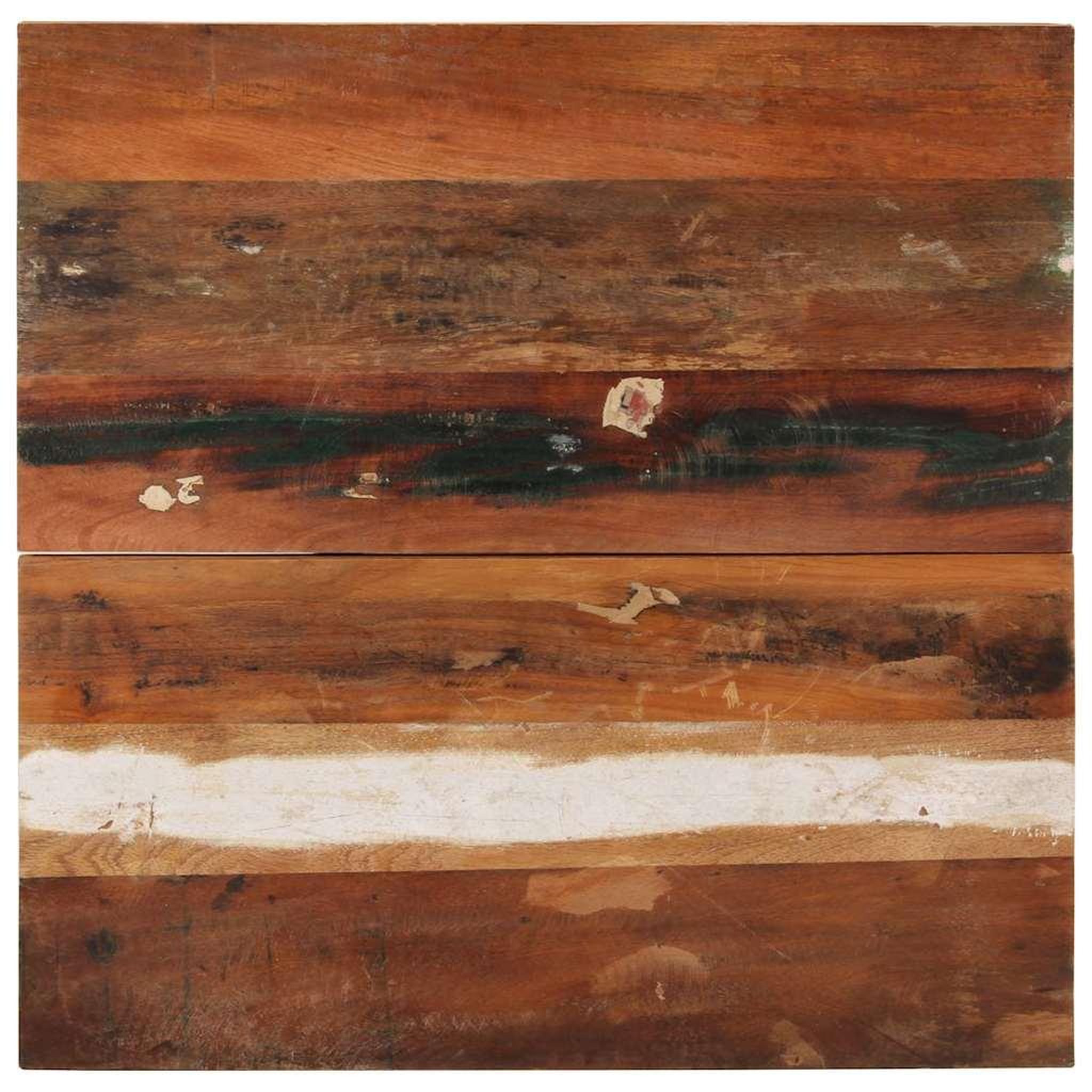VIDAXL Dessus de table carre 70x70 cm 25-27 mm bois de recuperation