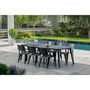 Voir la diapositive 3 : ALLIBERT by KETER Table de jardin - rectangulaire - gris graphite - en résine - 8 a 10 personnes - Lima - Allibert by KETER