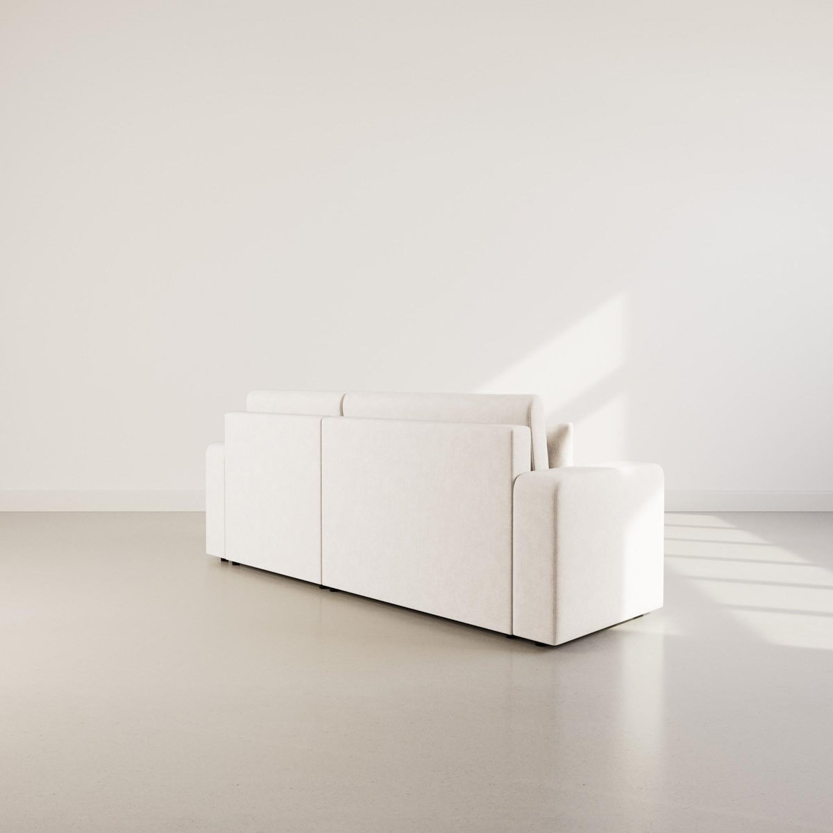 BEST MOBILIER Nicole - canapé d'angle réversible 5 places convertible avec coffre en tissu