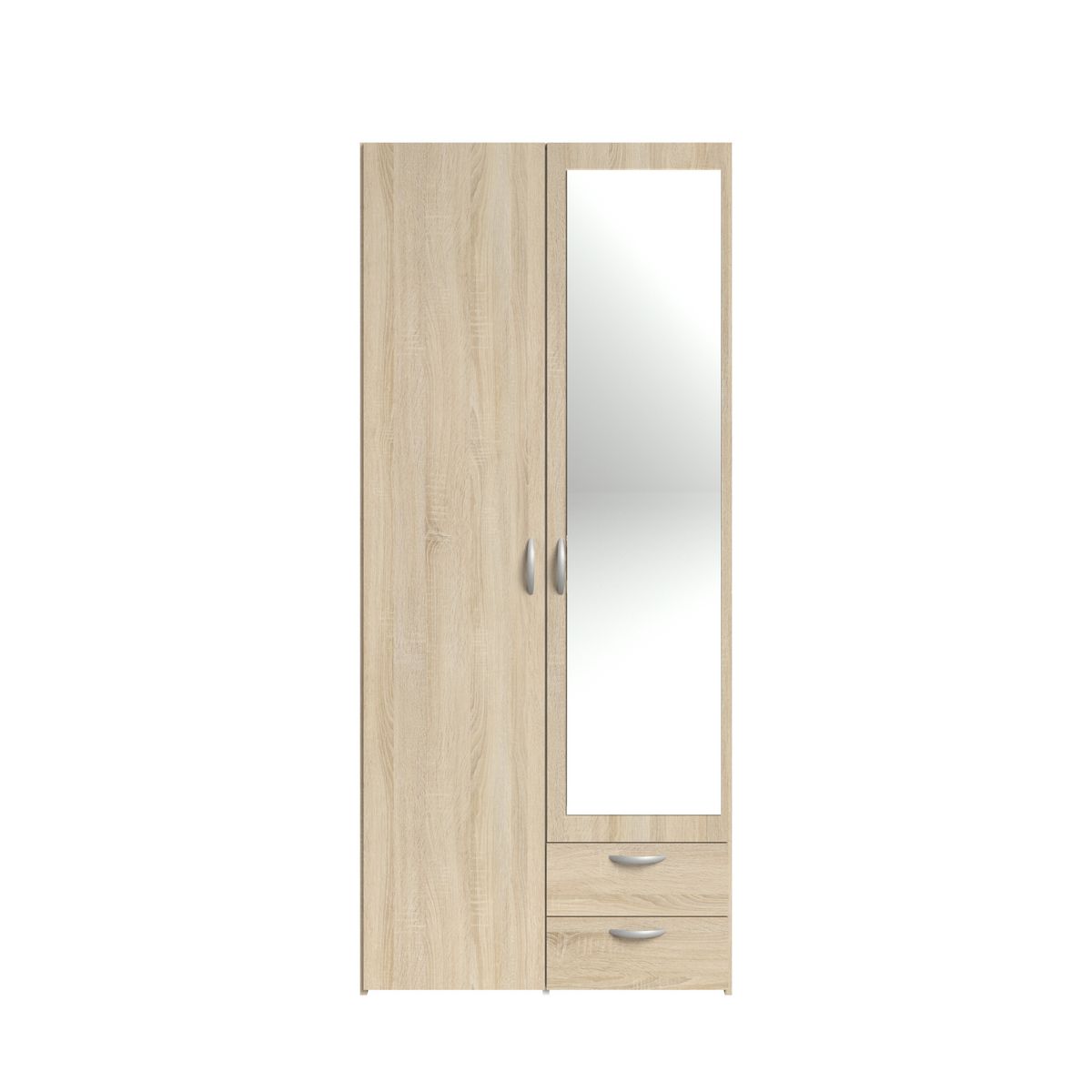 Armoire 2 portes L81cm 1 miroir DAISY