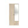 Voir la diapositive 3 : Armoire 2 portes L81cm 1 miroir DAISY