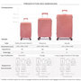 Voir la diapositive 2 : Bleucerise Lot 3 valises rigides dont 1 valise cabine Travel Light TSA Polypropylène