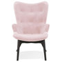 Voir la diapositive 2 : Paris Prix Fauteuil Design en Velours  Mapelo  93cm Rose