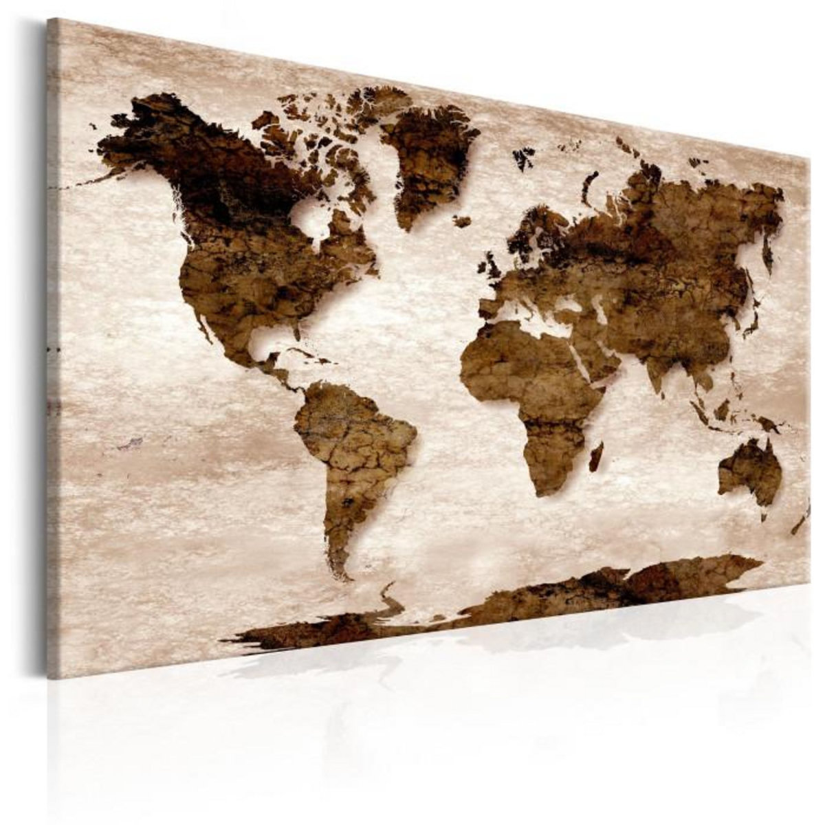 Paris Prix Tableau Imprimé  World Map : the Brown Earth  40x60cm