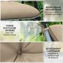 Voir la diapositive 6 : OUTSUNNY Lot de 2 coussins matelas assise dossier 2 en 1 pour chaise fauteuil grand confort 98L x 50l x 8H cm beige