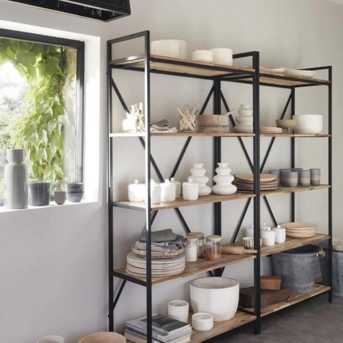 ATMOSPHERA Vase en Céramique  Olme  20cm Blanc