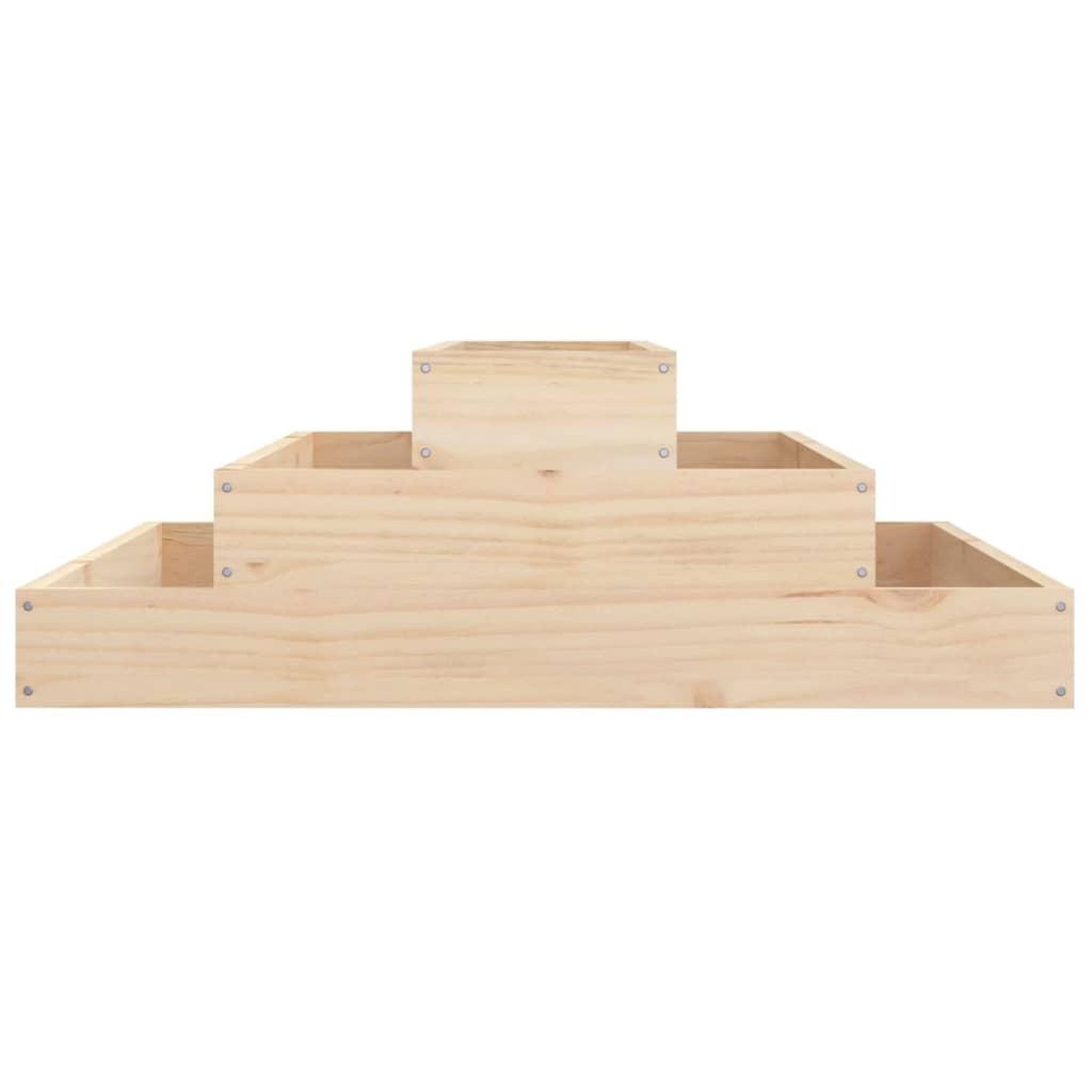 Voir la diapositive 5 : VIDAXL Jardiniere 80x80x27 cm Bois massif de pin