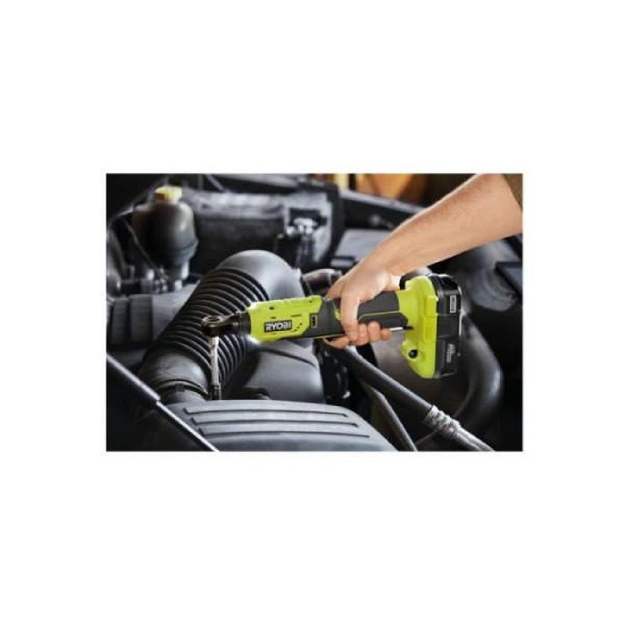 Voir la diapositive 4 : Ryobi Clé a cliquet 18v - ryobi - r18rw3-0 - tete rotative - embout d'extension
