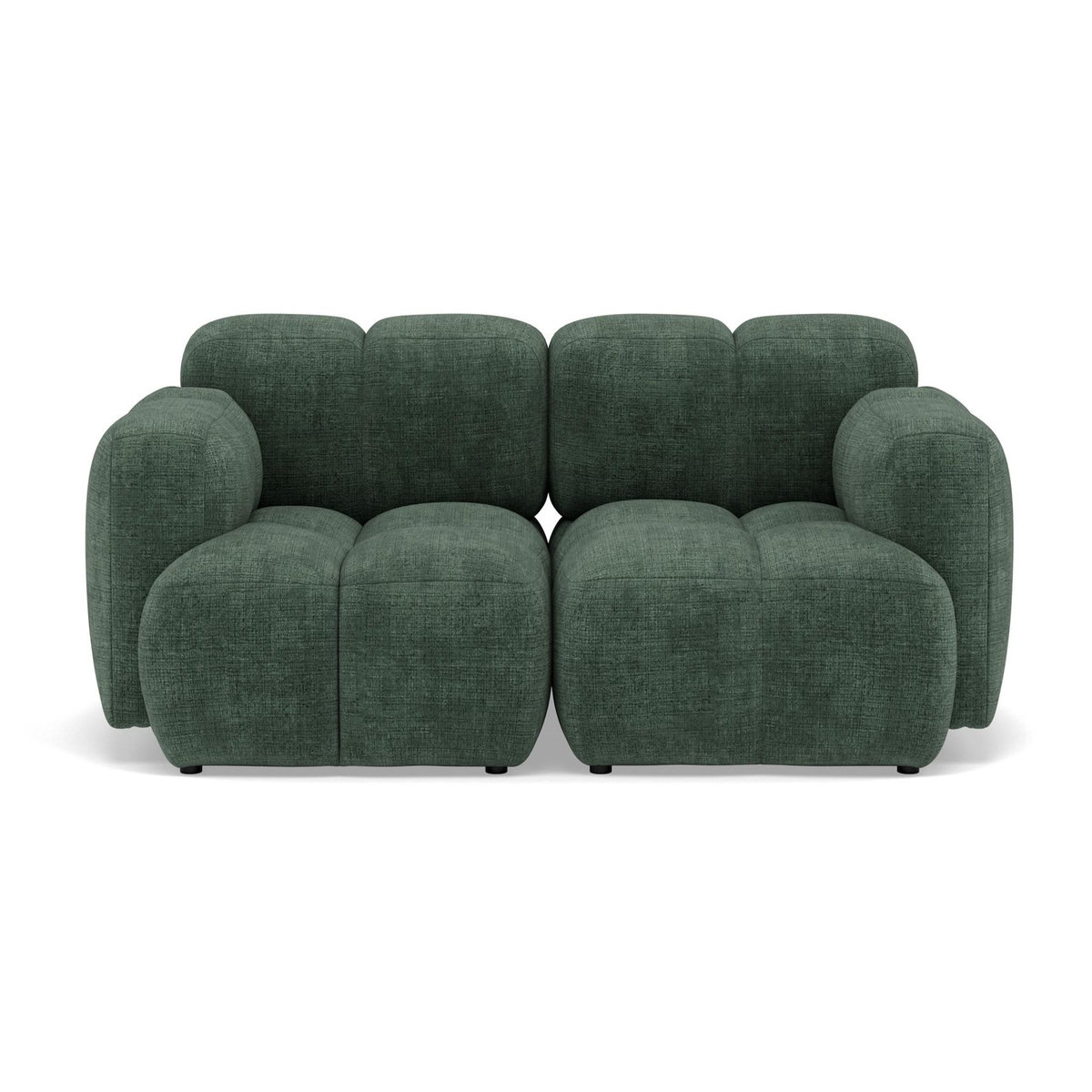 LISA DESIGN Grace - canapé modulable 2 places en velours texturé