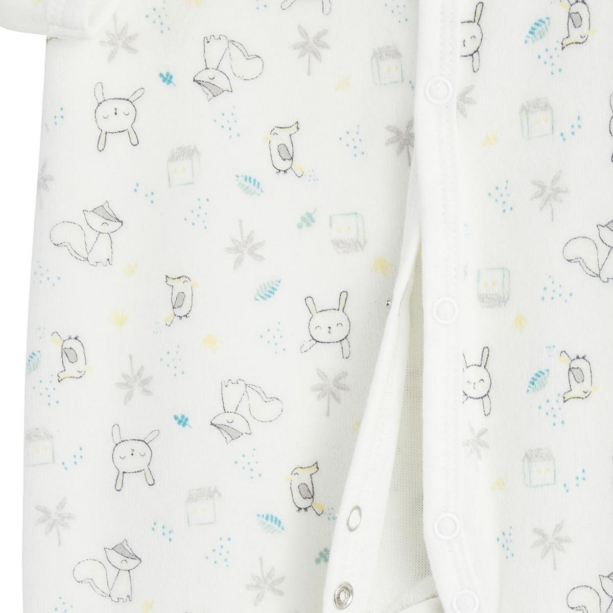 Petit Béguin Pyjama bébé en velours Tropicland