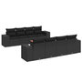 Voir la diapositive 2 : VIDAXL Salon de jardin 9 pcs avec coussins noir resine tressee