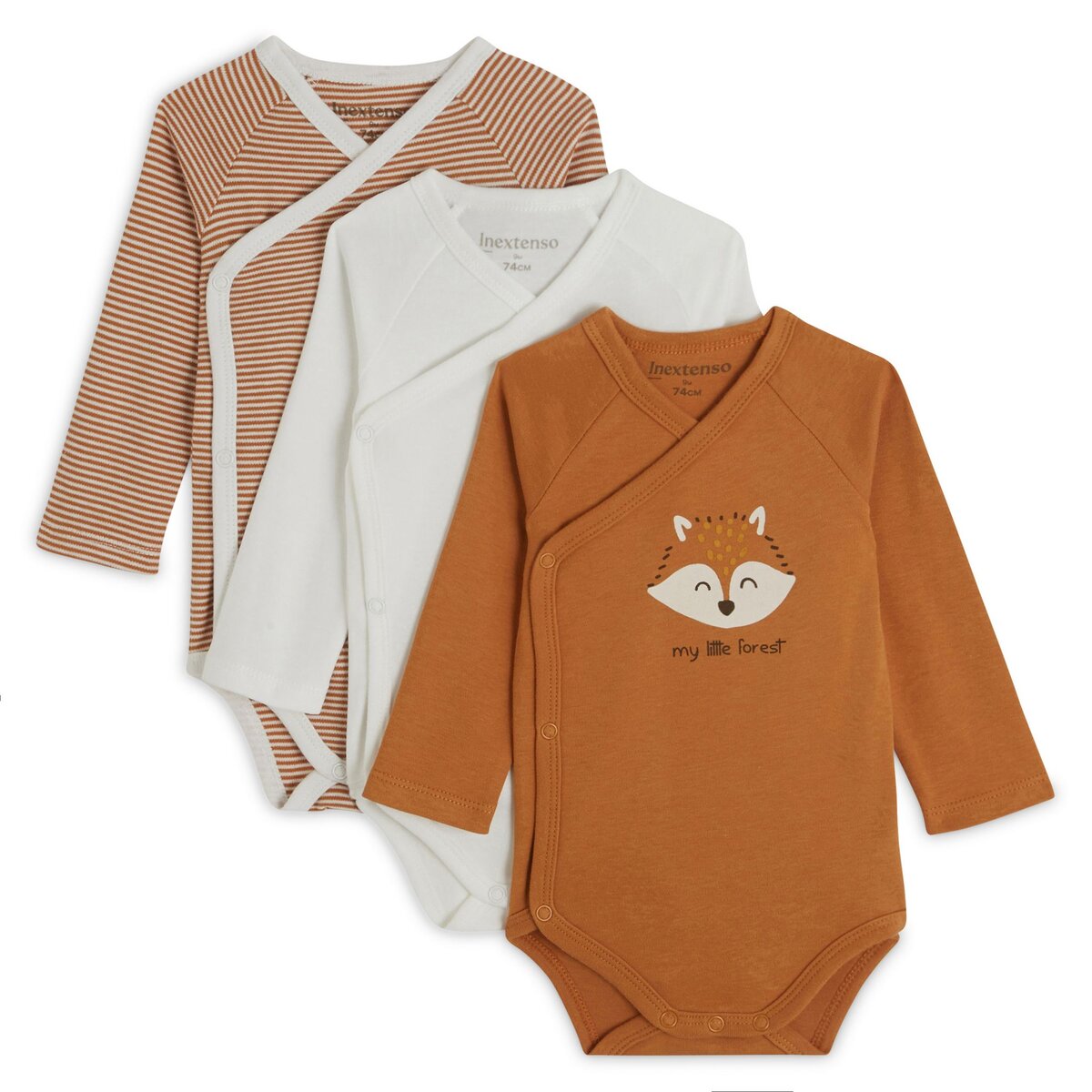 Beige BÉBÉ GARÇON Snap Body À Manches Longues En Tricot Ctelé Manche Longue  Cou D'Enveloppe Basique 2s BéBé Garçon 2560530