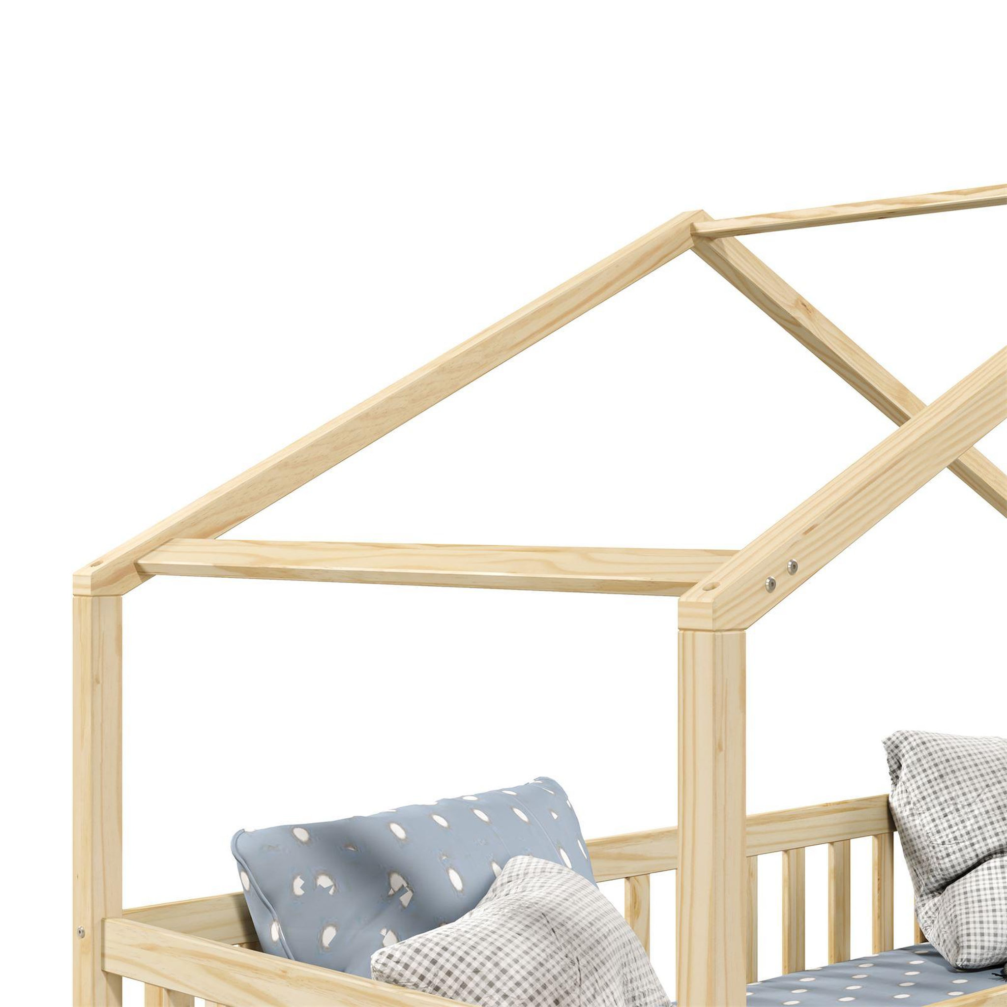 Voir la diapositive 4 : IDIMEX Lit cabane ELEA avec tiroirs, 90 x 200 cm en pin massif