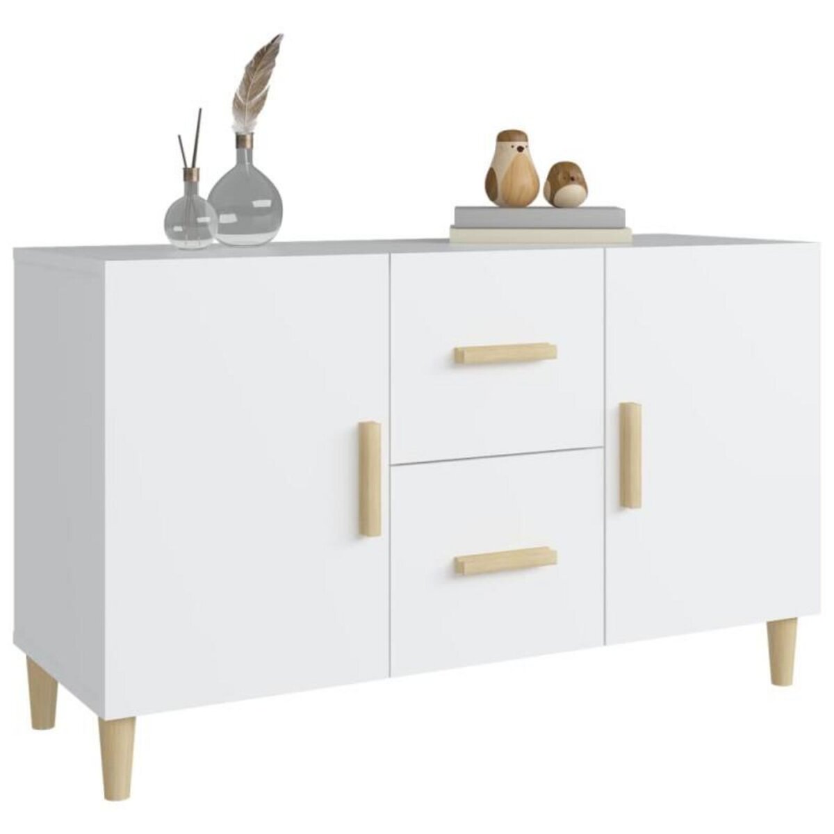 VIDAXL Buffet blanc 100x36x60 cm bois d ingénierie