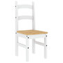 Voir la diapositive 5 : VIDAXL Chaises a manger lot de 2 blanc 40x46x99 cm bois massif de pin
