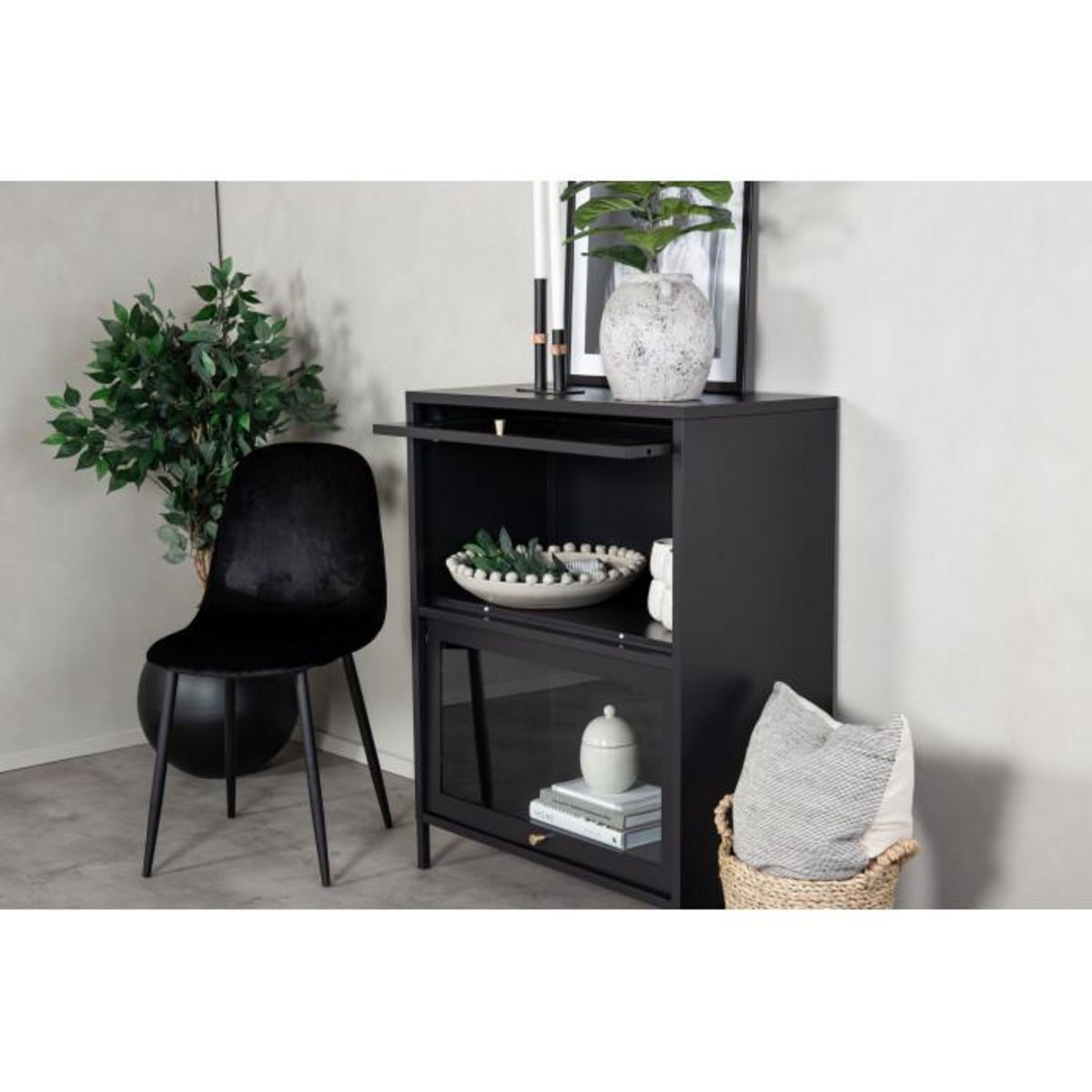 Paris Prix Vitrine 2 Portes  Bakal  100cm Noir