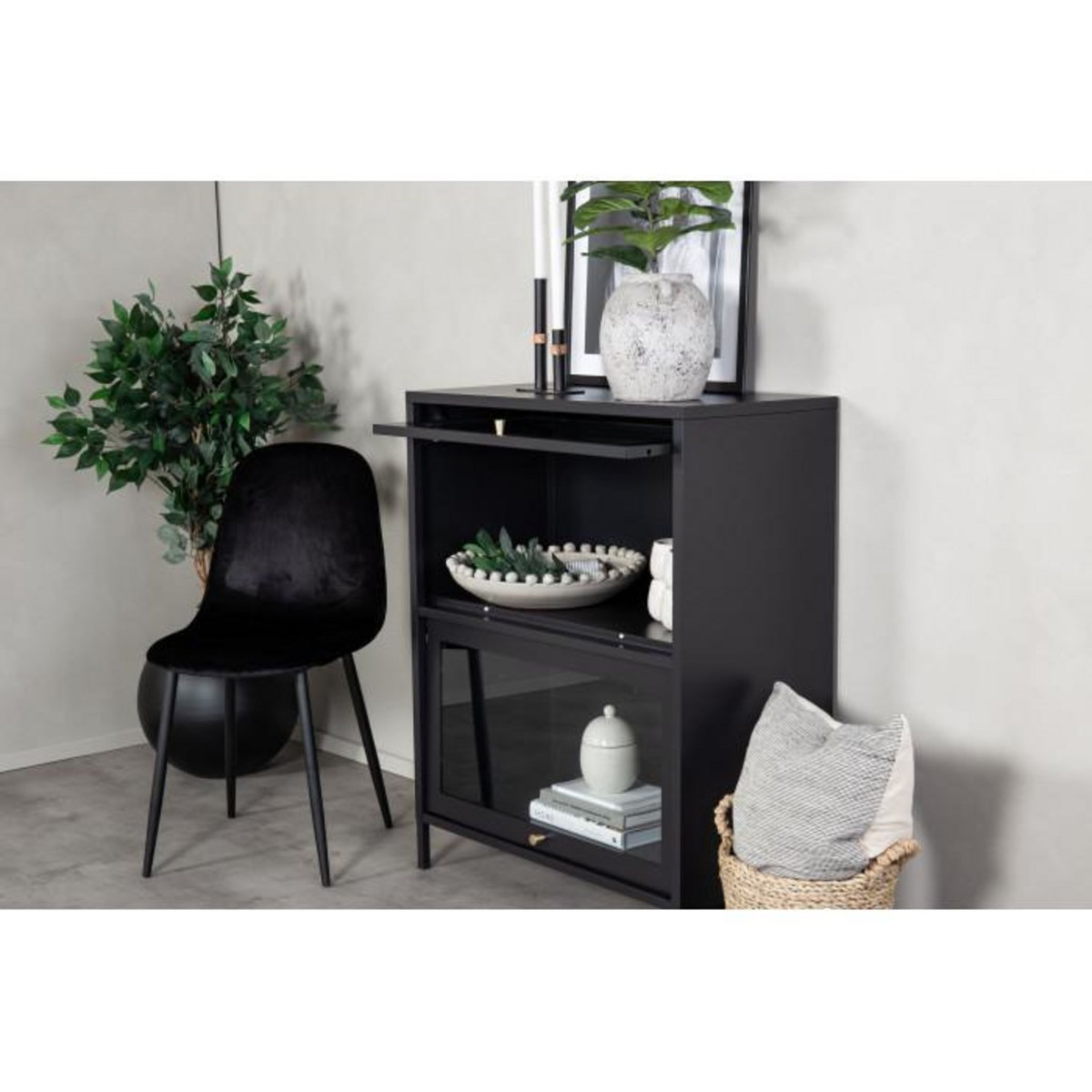 Paris Prix Vitrine 2 Portes  Bakal  100cm Noir