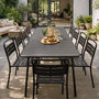 Voir la diapositive 5 : CONCEPT USINE Ensemble table de jardin 200 cm et 8 chaises BERGAME