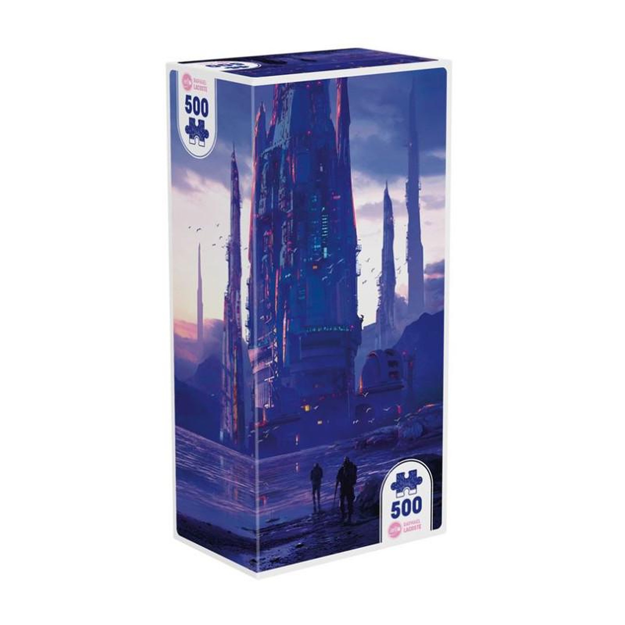 Iello Puzzle 500 pièces – Universe Steeples – Illustration artistique contemporaine – Univers fantastique – Adulte – Iello