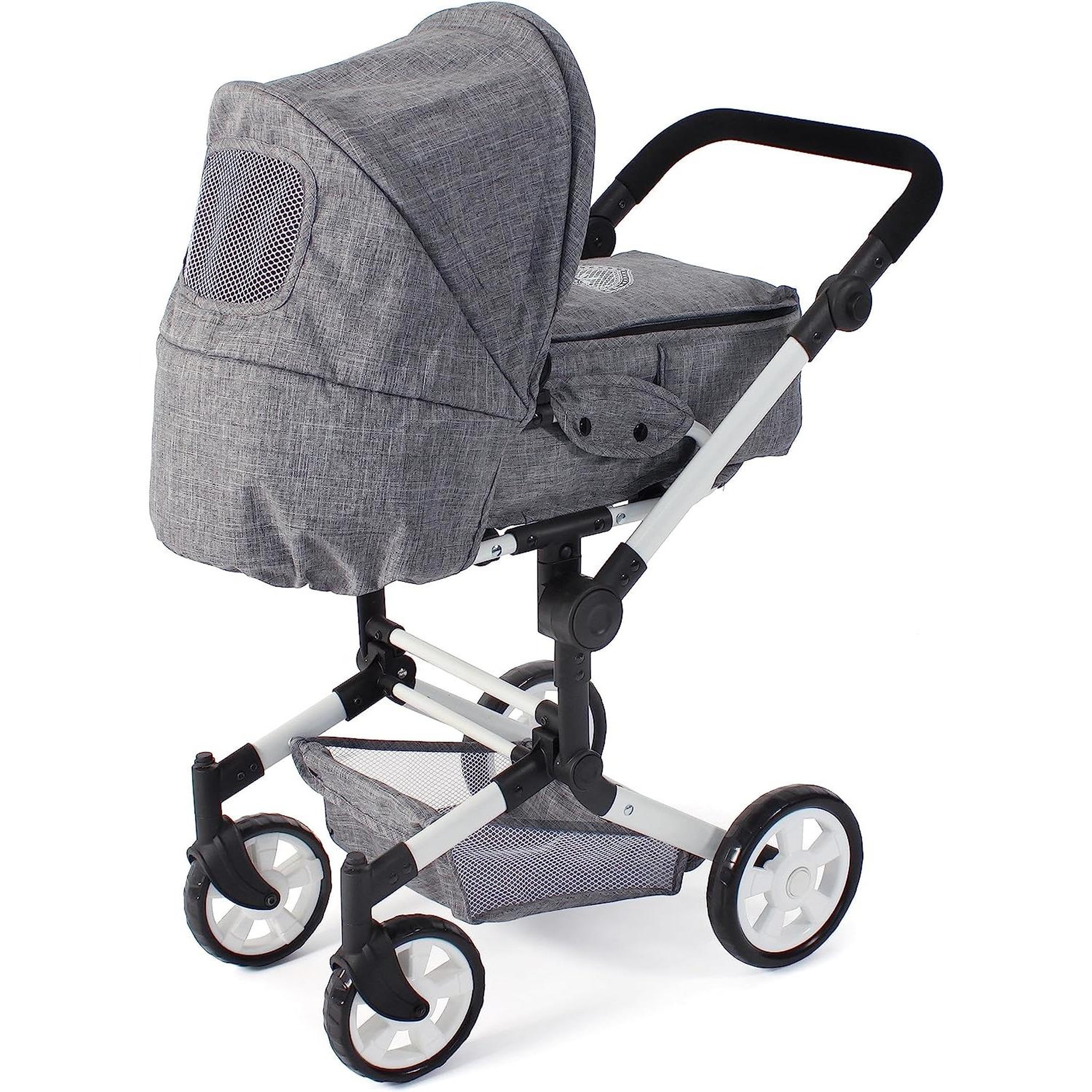 Voir la diapositive 4 : BAYER CHIC 2000 Poussette de poupée combinée JARA jean gris