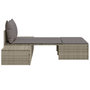 Voir la diapositive 5 : VIDAXL Chaise longue double avec coussins gris resine tressee