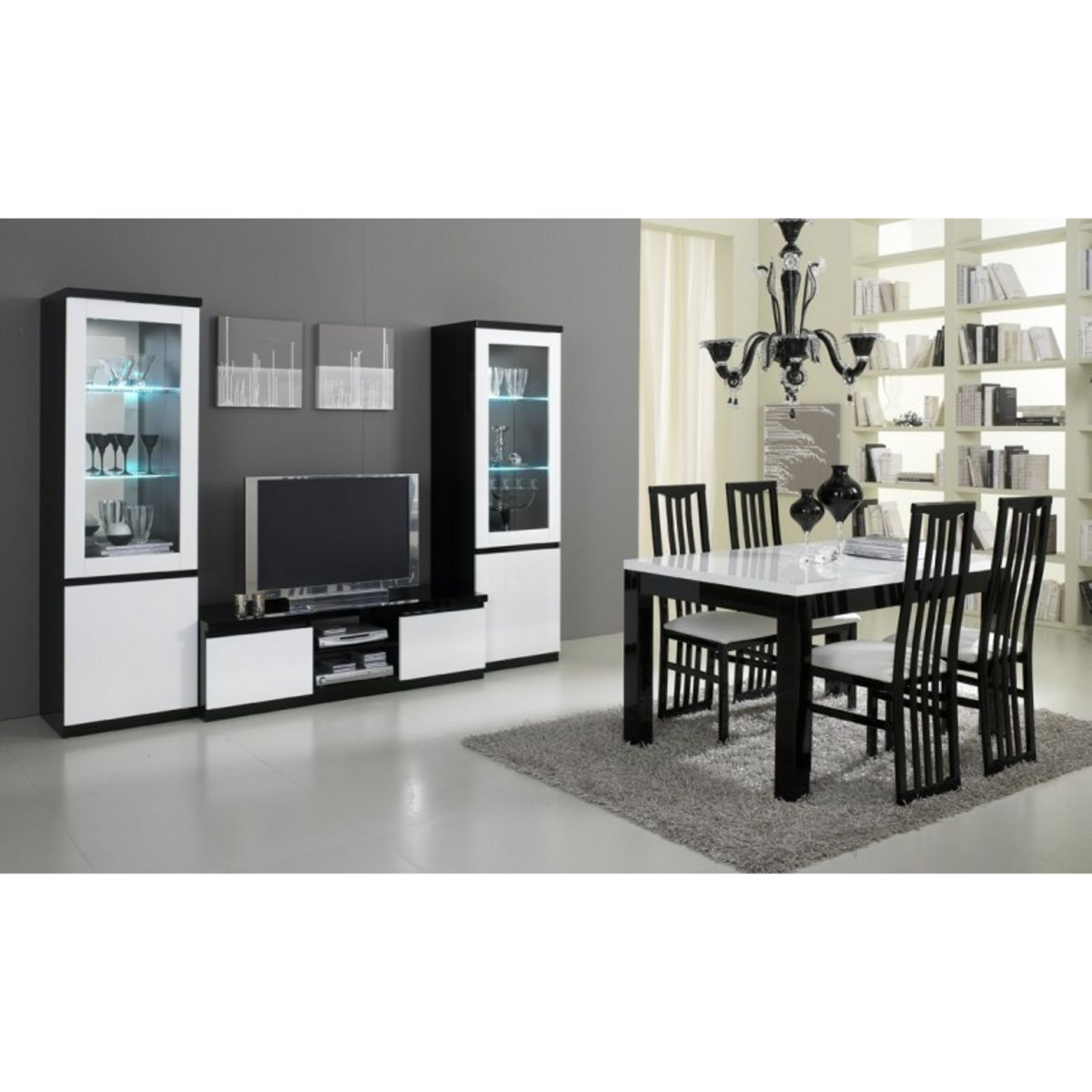Meuble TV GENOVA L150cm bicolore