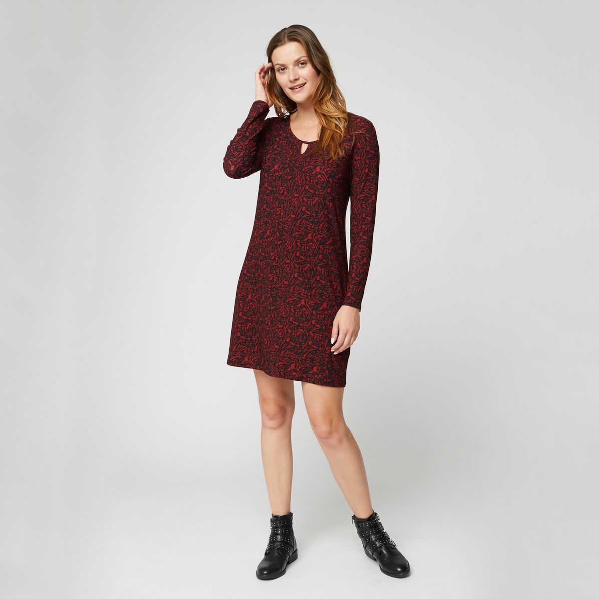 INEXTENSO Robe rouge femme