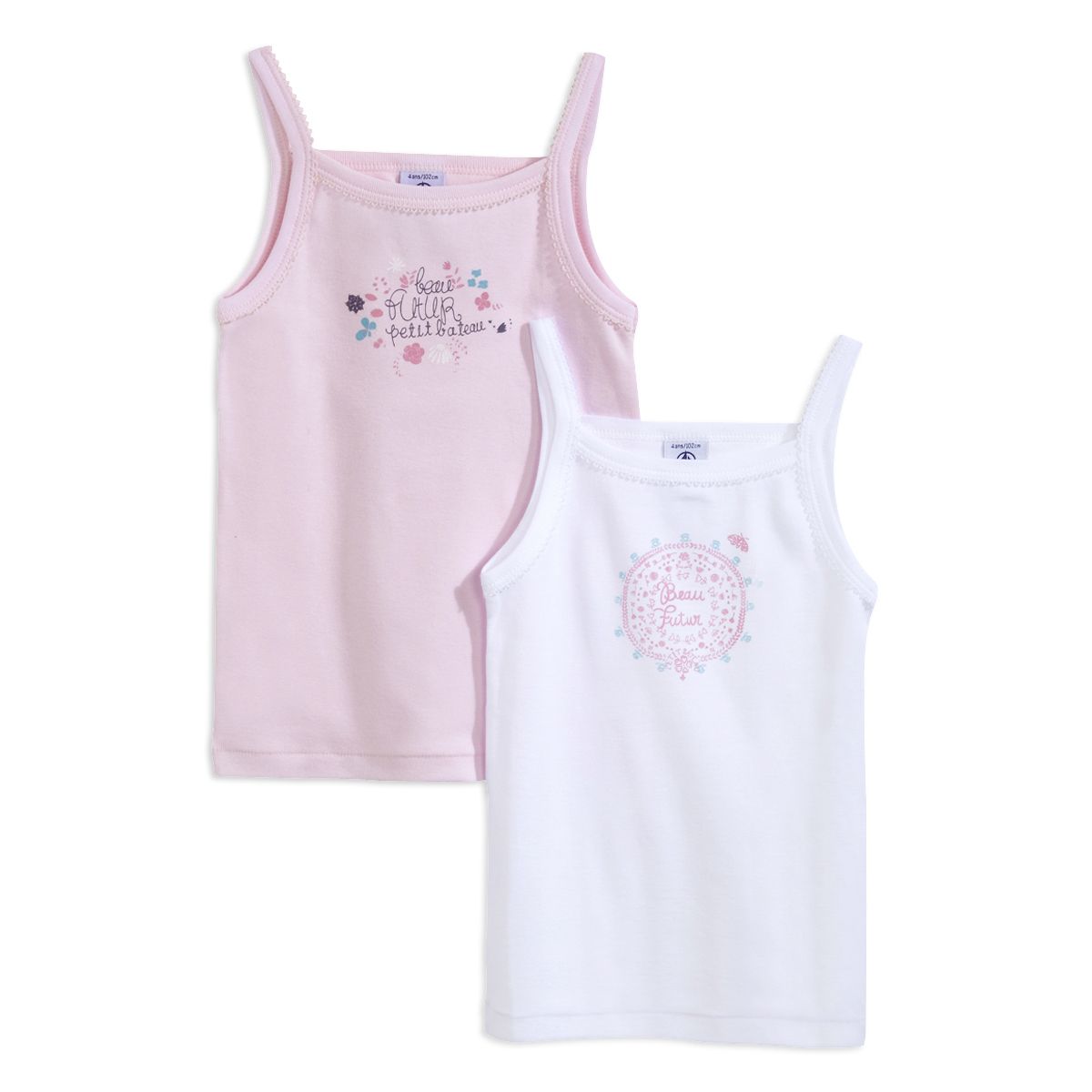 PETIT BATEAU Lot de 2 débardeurs fille 