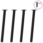 VIDAXL Pieds de table basse 4 pcs noir 72 cm acier