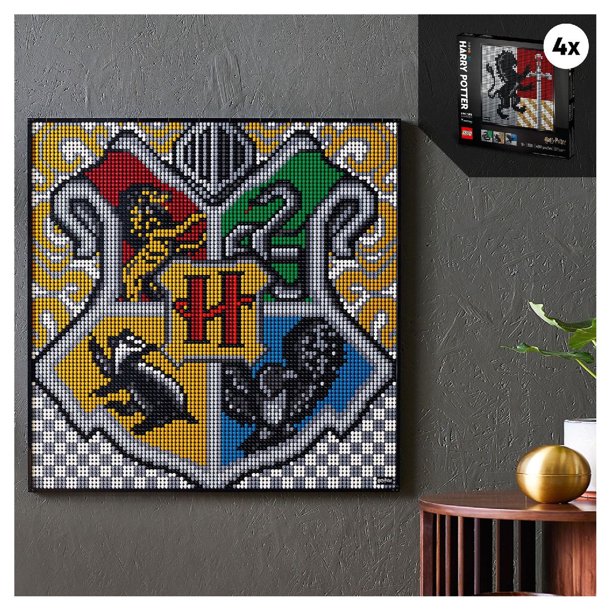 Voir la diapositive 6 : LEGO ART 31201 Harry Potter Les blasons de Poudlard, tableau de décoration mural