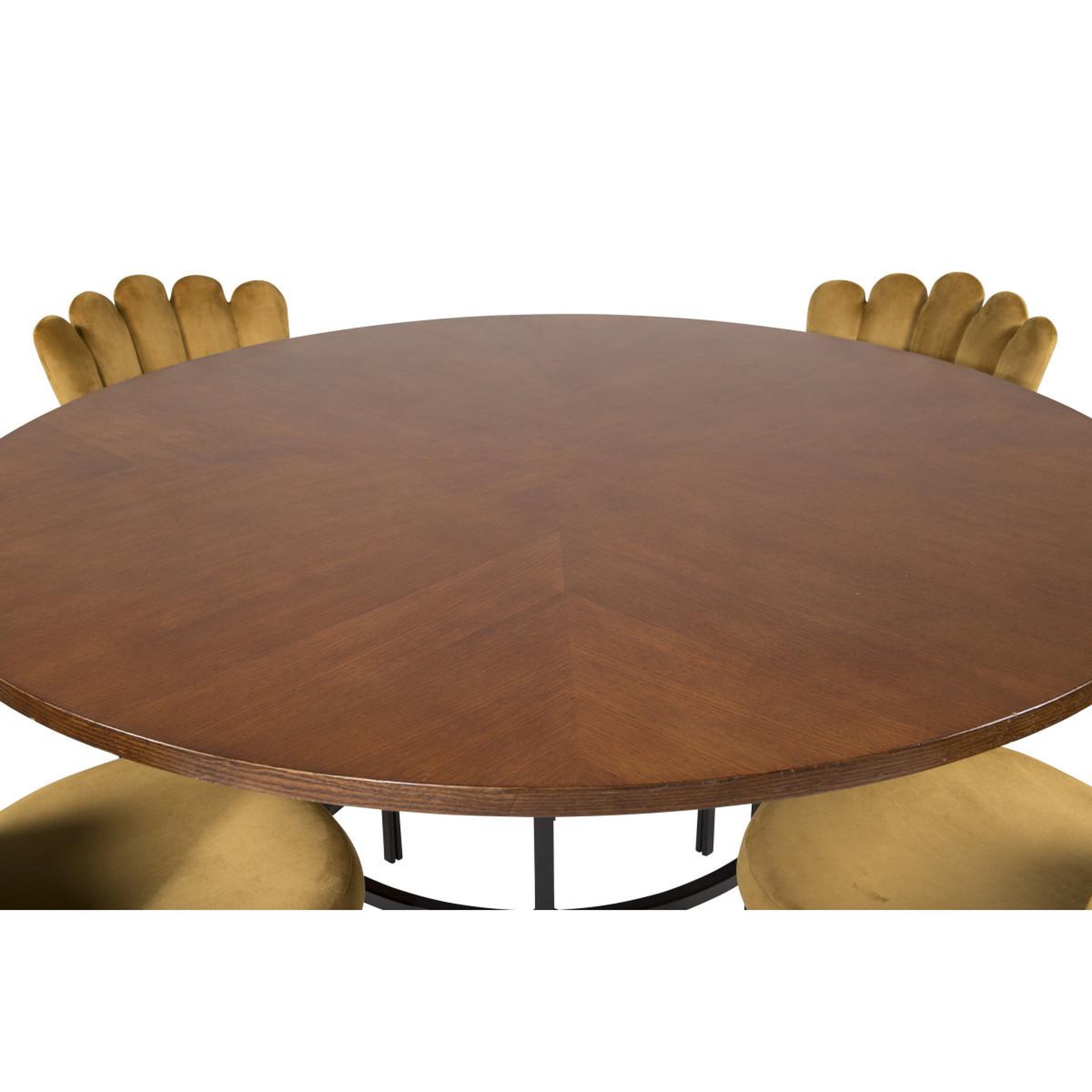 Voir la diapositive 2 : Paris Prix Ensemble table à manger & 4 chaises  copenhagen & limhamn  140cm jaune & marron